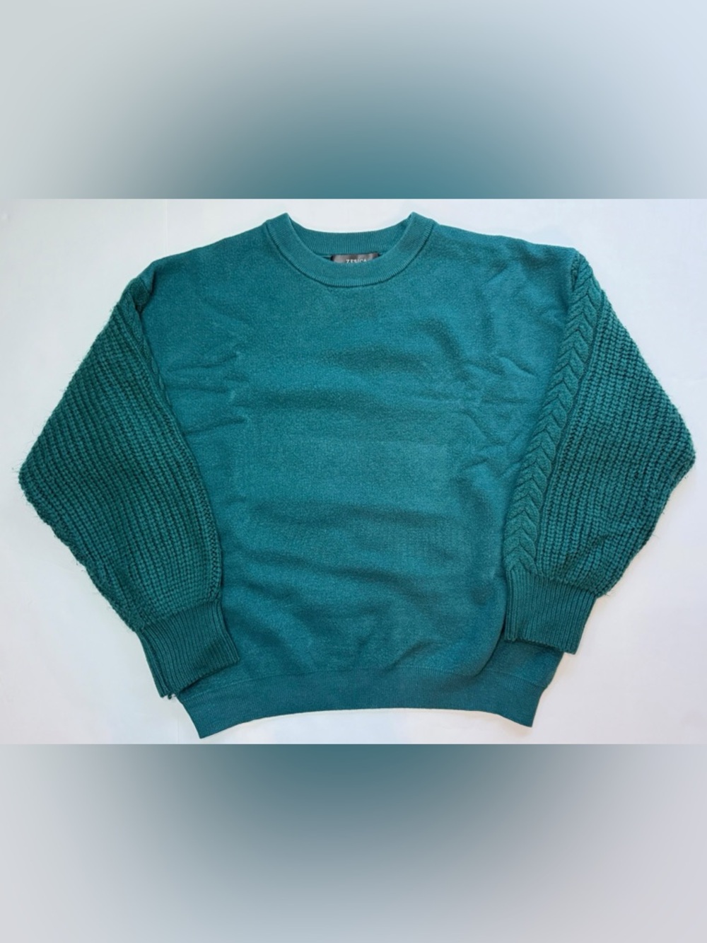 Zesica Chunky Cable Knit Long Sleeve Oversized Pullover Sweater Forest Green